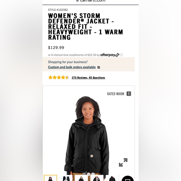 Carhartt storm defender jacket. Size XL - Picture 6 of 6